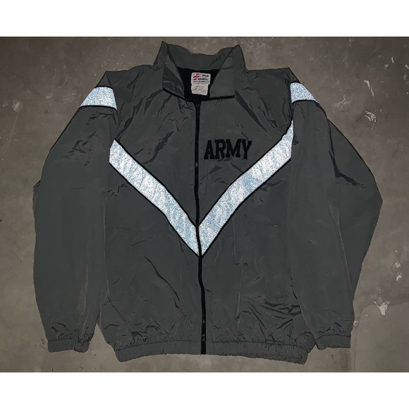 Spellout Army Windbreak Jacket Bomber Jacket L - Picture 2 of 3